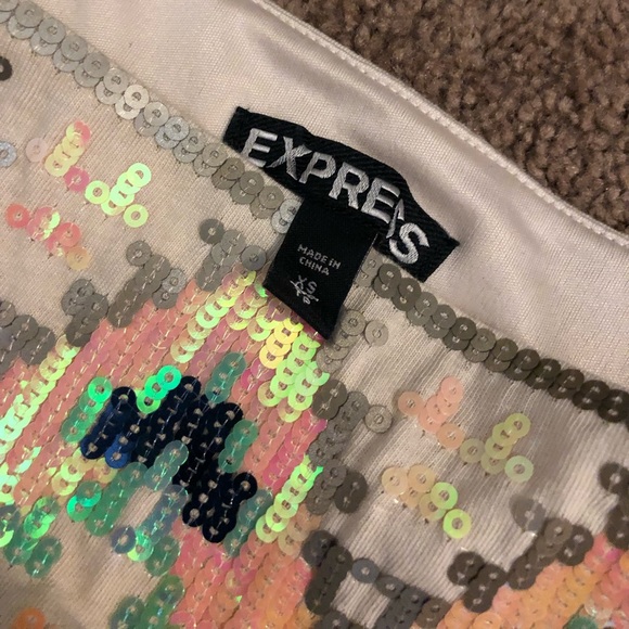 Express Sequin mini skirt - Picture 3 of 5